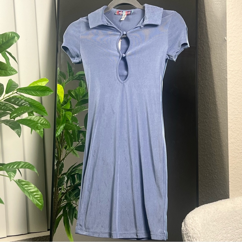 Urban Outfitters - Periwinkle Blue Collard Body Con Dress